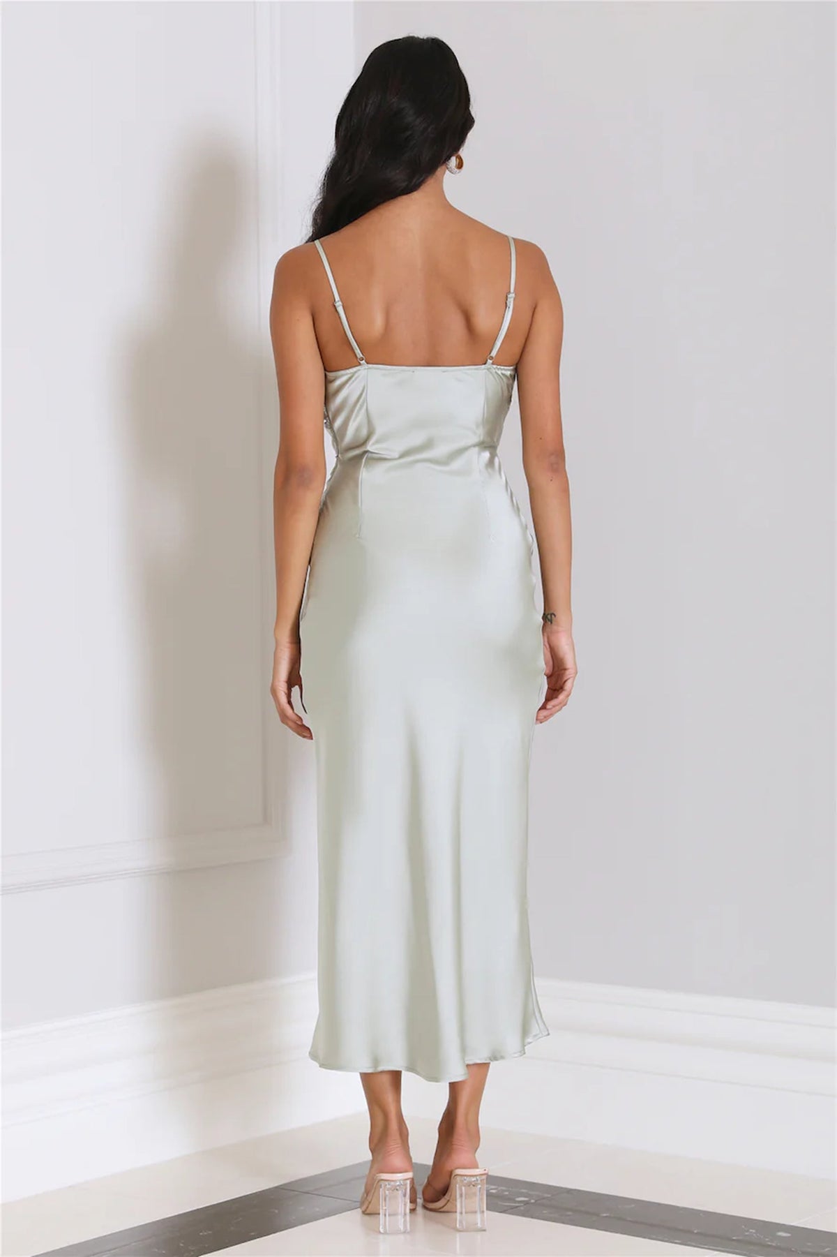 Silky Touch Satin Midi Dress