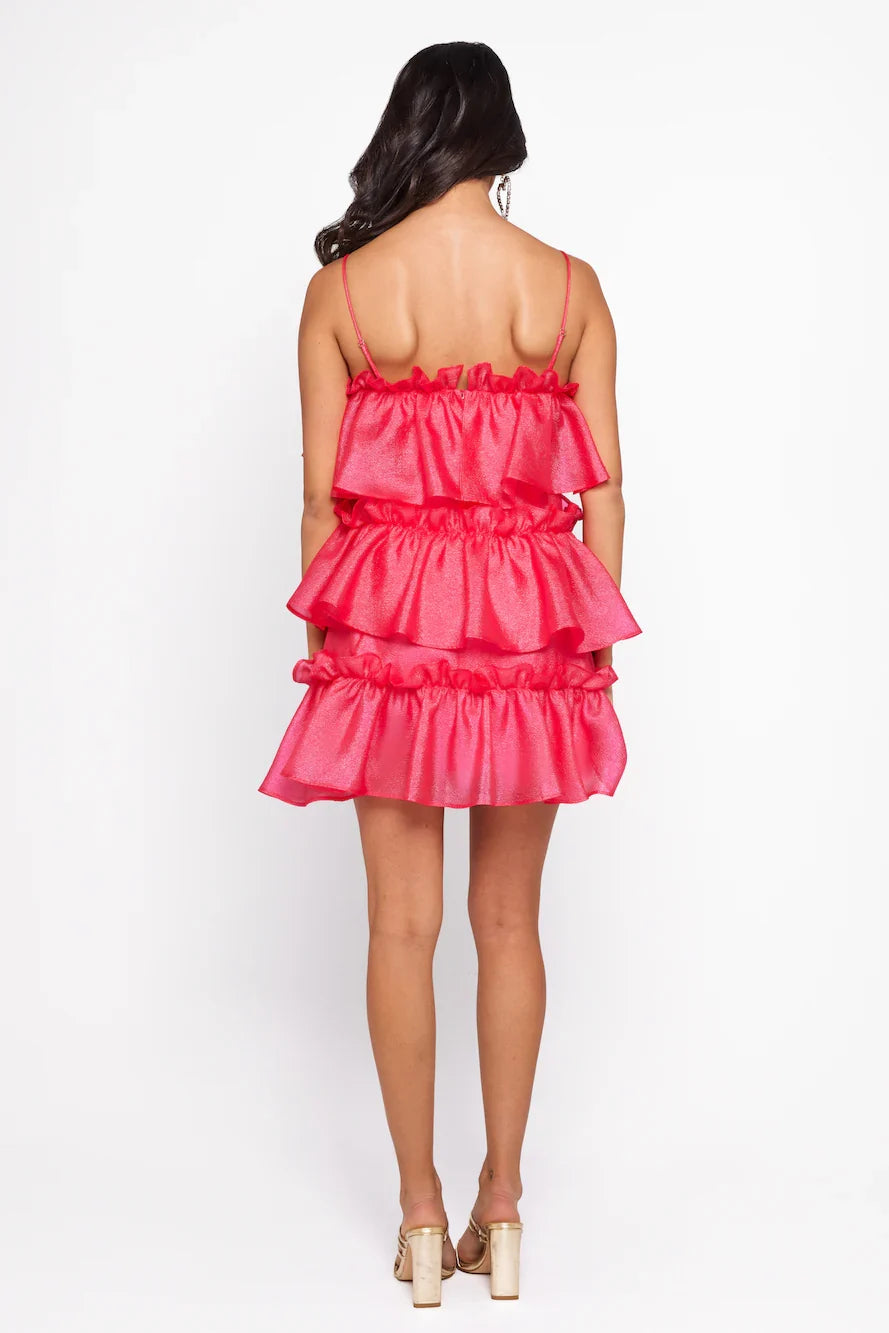 Towers Mini Dress Hot Pink