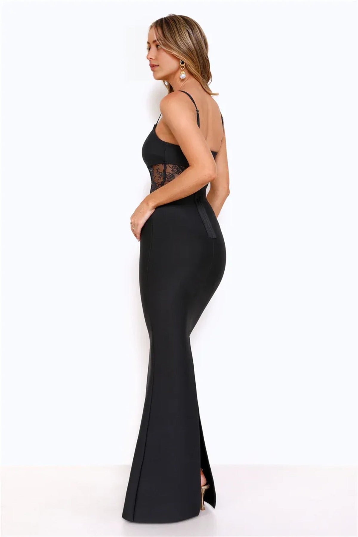 Eyes On The Prize Bandage Glitter Maxi Dress