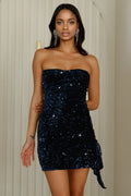 Exquisite Style Sequin Strapless Mini Dress
